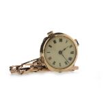 A LADY'S GOLD MANUAL WIND WRIST WATCH