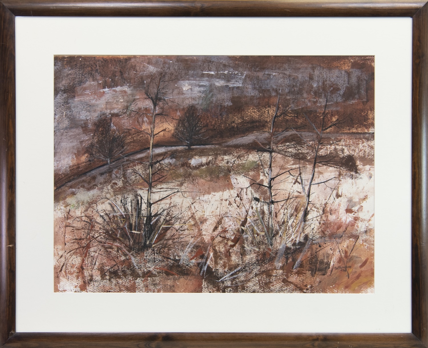 AUTUMNAL LANDSCAPE, A MIXED MEDIA BY MELVILLE BROTHERSON