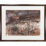 AUTUMNAL LANDSCAPE, A MIXED MEDIA BY MELVILLE BROTHERSON