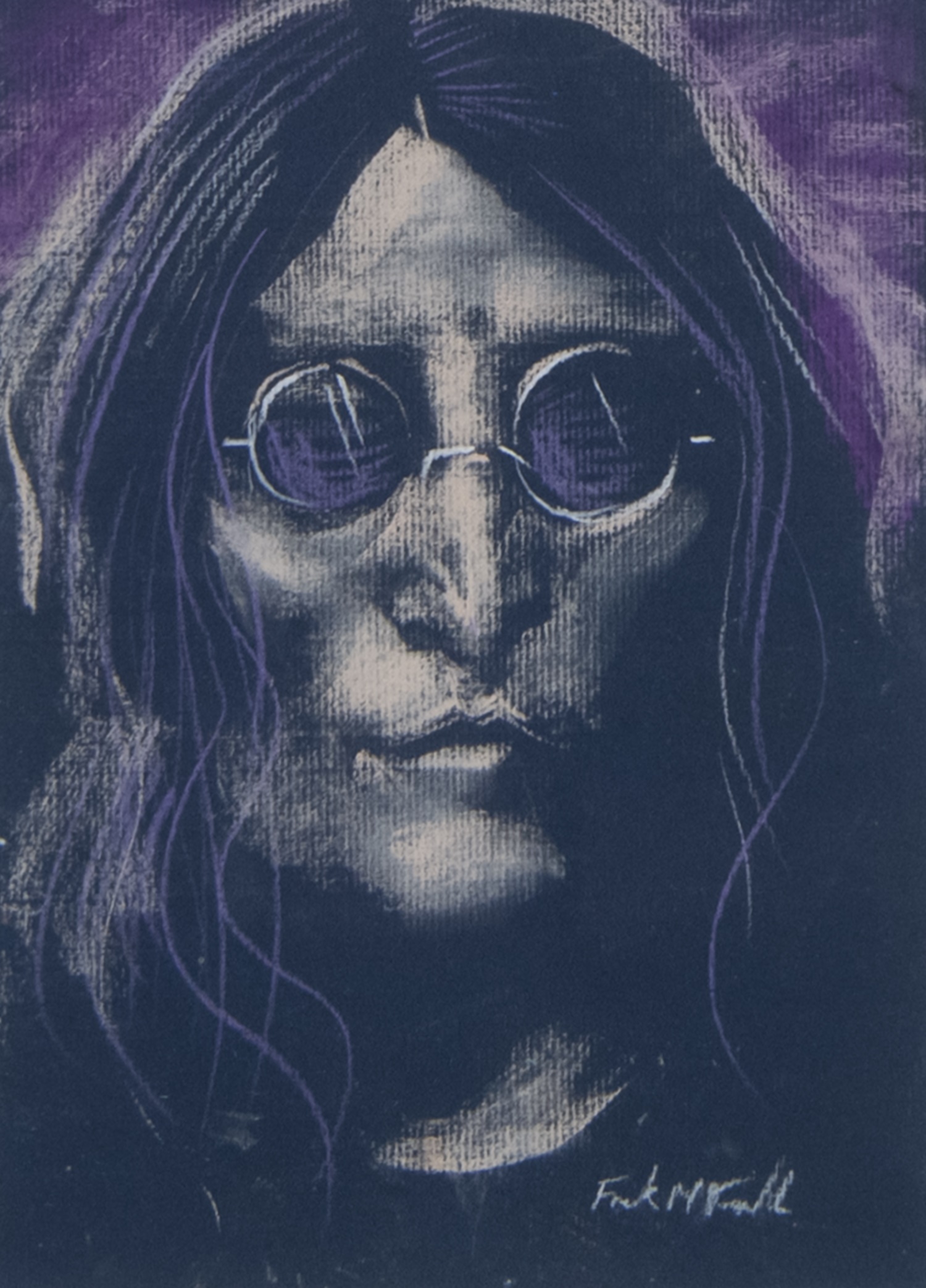 JOHN LENNON, A PASTEL BY FRANK MCFADDEN - Image 2 of 2