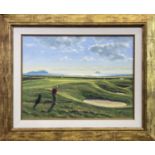 THE 15TH HOLE NORTH BERWICK WEST, AN OIL BY PETER MUNRO