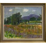 SUMMER DAY, PROVENCE, AN OIL BY JOHN CUNNINGHAM