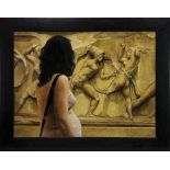 VIEWING ELGIN MARBLES, AN OIL BY RICHARD WHINCOP