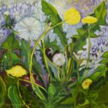 DANDELIONS FROM 'THE WAGON', AN ACRYLIC BY FRASER MACIVER