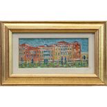 BUILDINGS, VENICE, AN OIL BY CARLO ROSSI