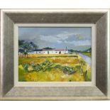 YELLOW FIELDS, DUMFRIESHIRE, AN OIL BY DAVY BROWN