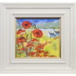 POPPIES, LOCH ARD, AN OIL BY ROWENA LAING