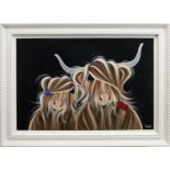 ROSES ARE RED, VIOLETS ARE MOO, AN OIL BY JENNIFER HOGWOOD