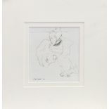 FALLING FROM ASSORTED FORMS, A PENCIL SKETCH BY FRANK MCFADDEN