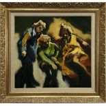 THREE CHARACTERS, AN OIL BY JOHN MCCOMBS