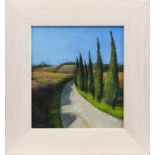 COUNTRY ROAD NEAR SIENA, AN ACRYLIC BY PETER NARDINI