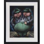 TWEEDLE-DEE AND TWEEDLE-DUMB, A PASTEL BY FRANK MCFADDEN