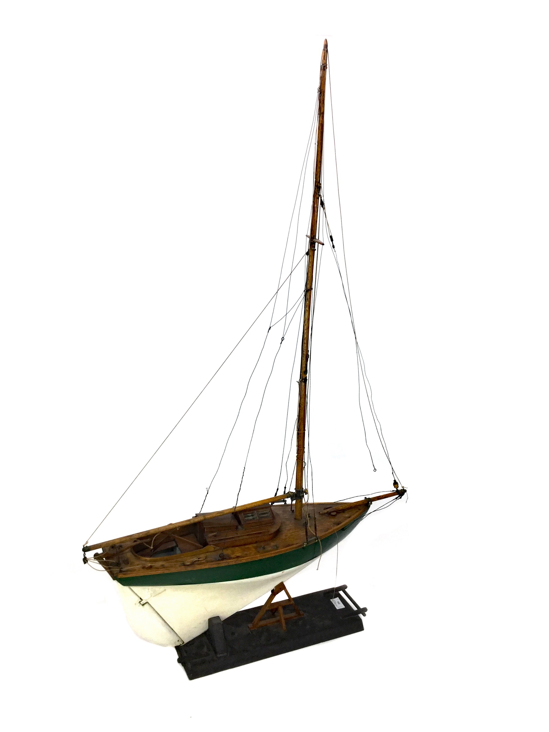 HAND MADE SCRATCH MODEL OF A YACHT BY WILLIAM CROSBIE - Image 3 of 5