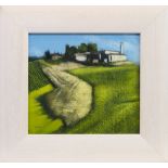 TUSCAN FARM LAND, AN ACRYLIC BY PETER NARDINI