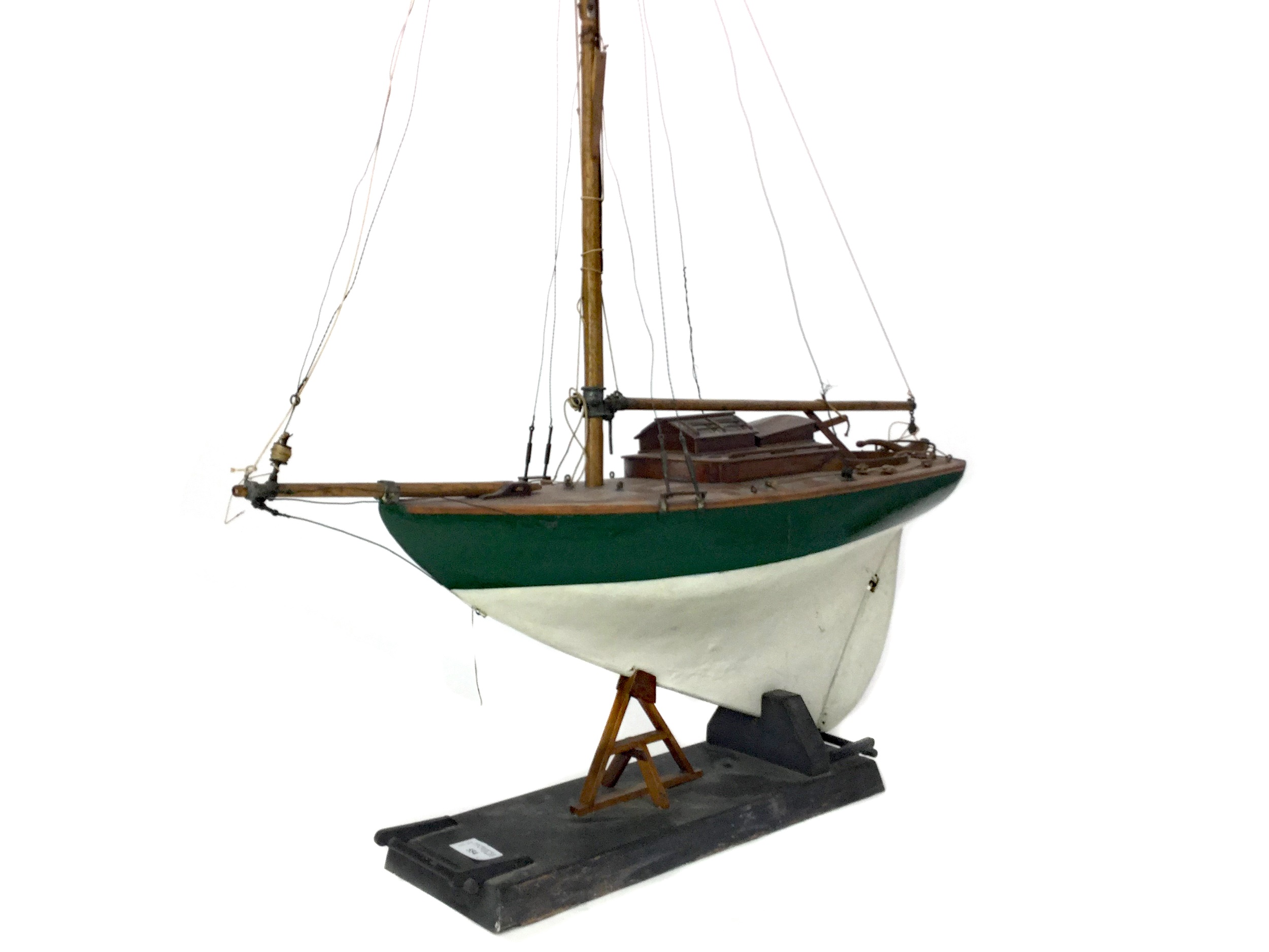 HAND MADE SCRATCH MODEL OF A YACHT BY WILLIAM CROSBIE - Image 5 of 5