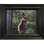 LIKE A CAT III, AN EMBELLISHED CANVAS BY FABIAN PEREZ