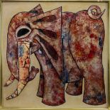 ELEPHANT, A MIXED MEDIA BY STEWART BOWMAN JOHNSON