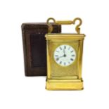 A LATE 19TH CENTURY CARRIAGE CLOCK