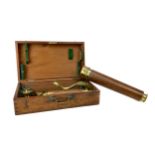 A BRASS FOUR DRAW TELESCOPE BY S. & B. SOLOMONS