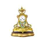 A 19TH CENTURY FRENCH ORMOLU MANTEL CLOCK