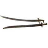 A VICTORIAN SABRE ALONG WITH A FRENCH BAYONET