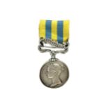 A VICTORIAN CRIMEA MEDAL AWARDED TO J. KEELER