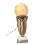 AN ART DECO FIGURAL TABLE LAMP