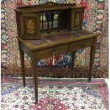 A LATE VICTORIAN ROSEWOOD BONHEUR DU JOUR