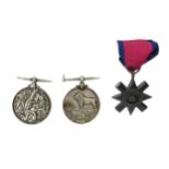 A LOT OF TWO VICTORIAN ASHANTI MEDALS ALONG WITH AN EDWARDIAN ONE