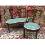 AN EDWARDIAN TWO PIECE PARLOUR SUITE