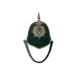 A GREEN CLOTH HELMET OF THE 4TH LANARKSHIRE RIFLE VOLUNTEERS