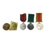 AN EDWARD VII LONG SERVICE MEDAL AWARDED TO SJT. W. CAMPBELL ALONG WITH FOUR OTHERS