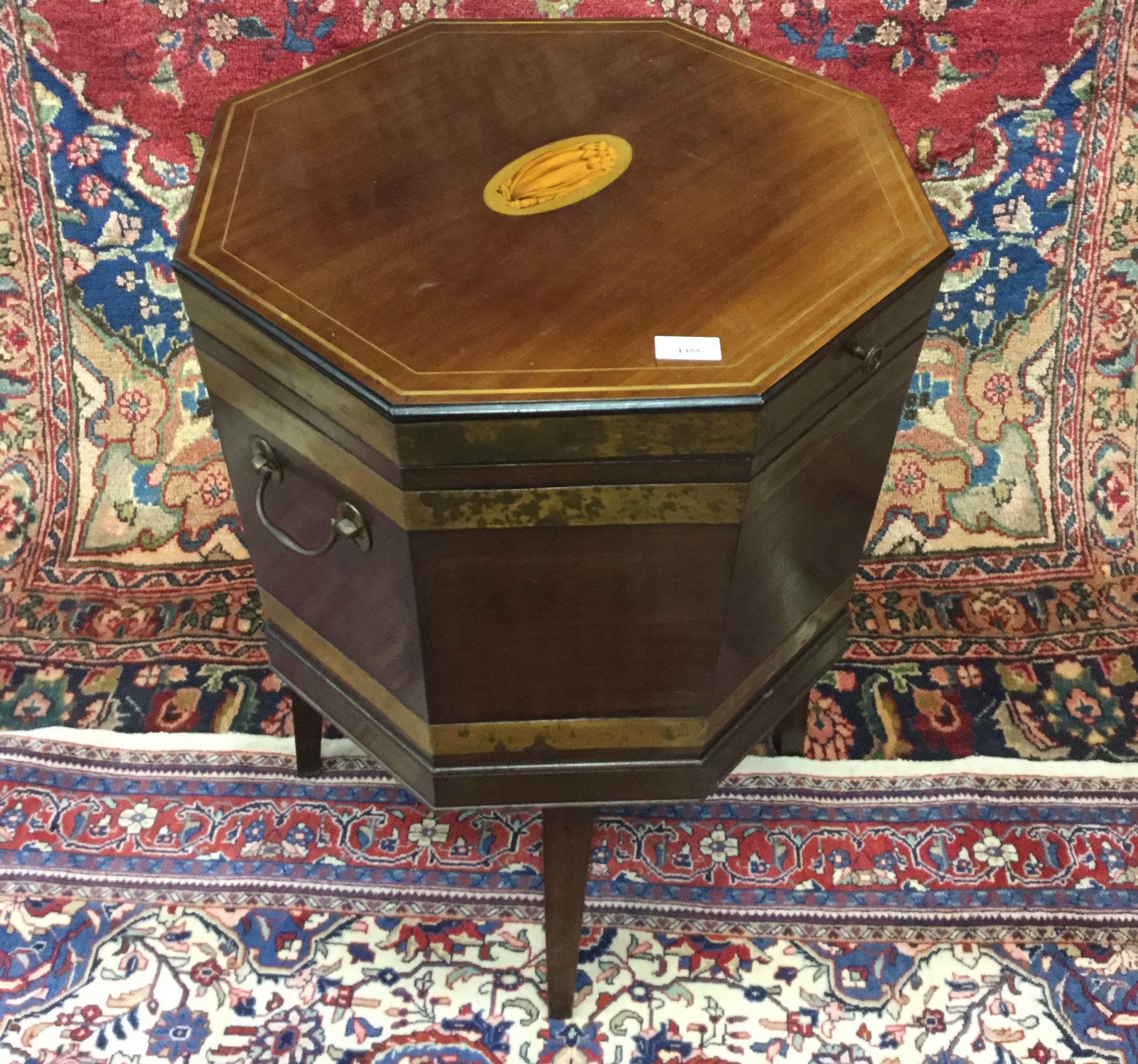 A REGENCY MAHOGANY OCTAGONAL WINE COOLER - Image 2 of 2