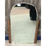 AN ART DECO WALL MIRROR