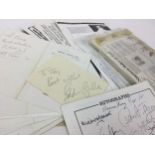 A COLLECTION OF SIGNED SPORTING DINNER SHEETS