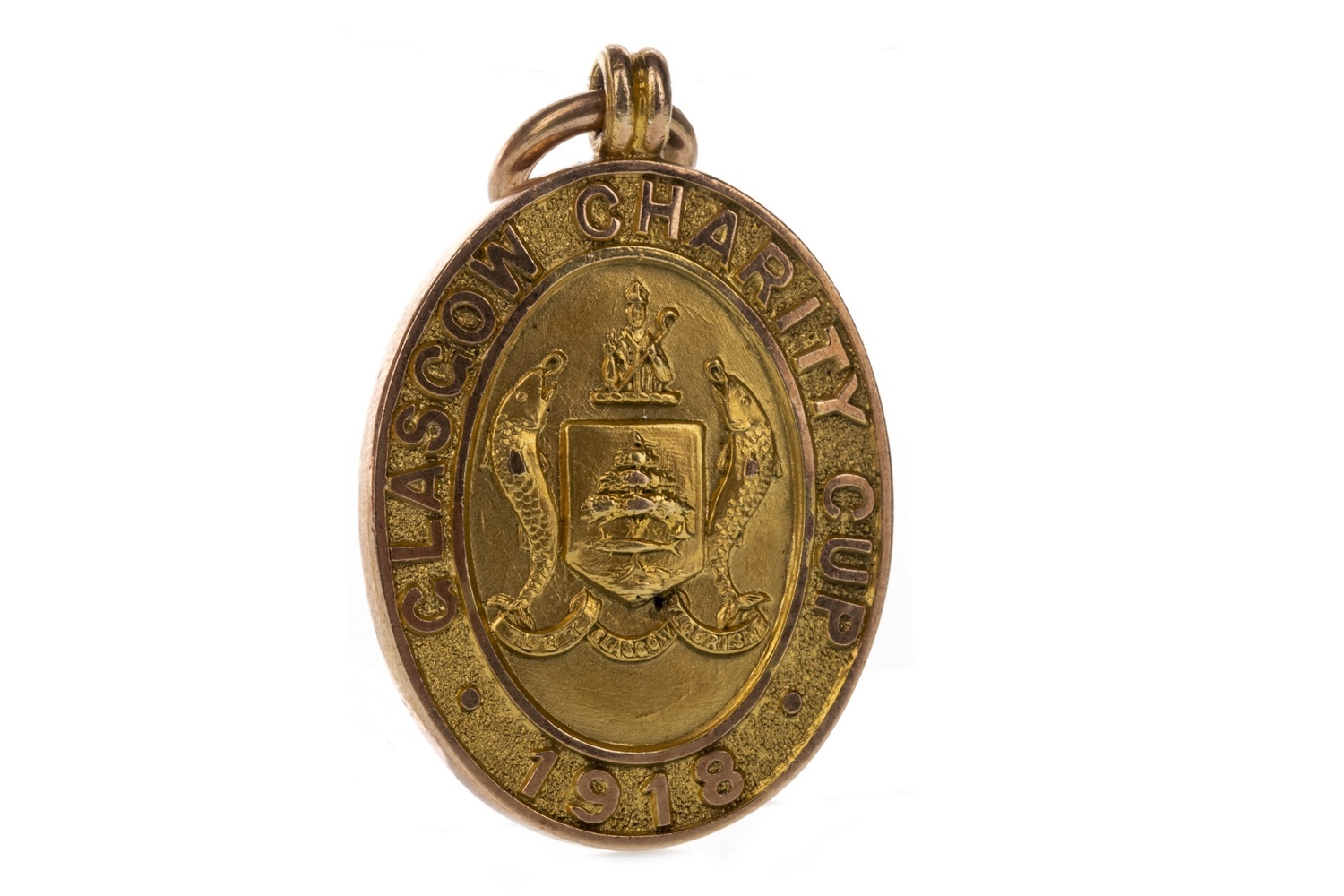 JIMMY MCMENEMY - HIS GLASGOW CHARITY CUP WINNERS GOLD MEDAL 1918