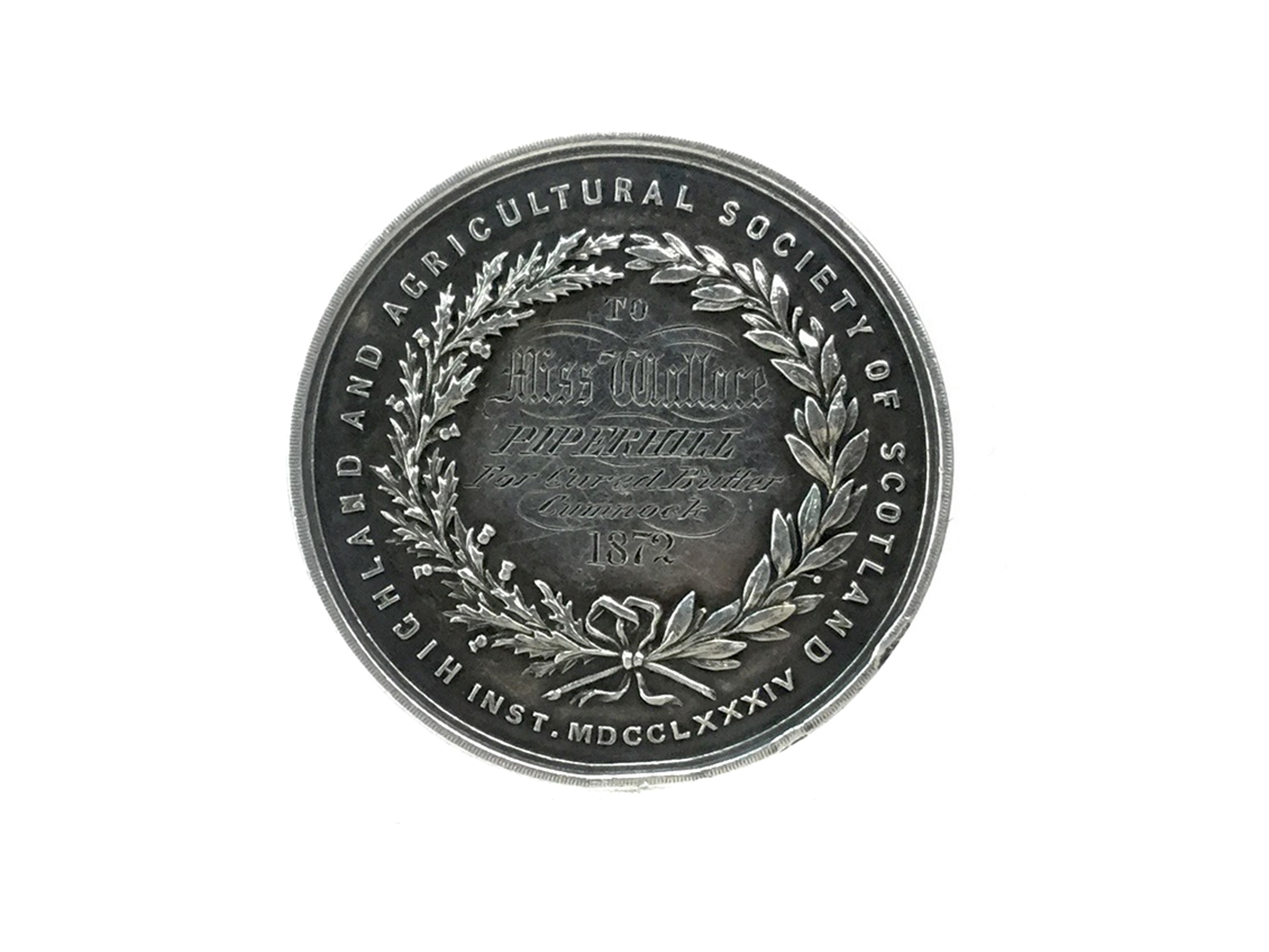 A VICTORIAN SILVER PRESENTATION MEDALLION - Image 2 of 2