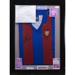 A SIGNED BARCELONA FOOTBALL CLUB JERSEY