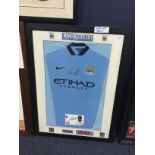 A SIGNED MANCHESTER CITY FOOTBALL CLUB JERSEY