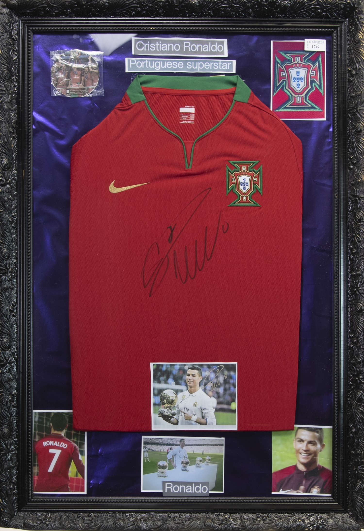 A SIGNED PORTUGAL FOOTBALL JERSEY - Image 2 of 2