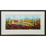 POPPIES AT SAN GIMIGNANO, TUSCANY, A PRINT BY JOHN DAMARI