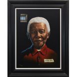 NELSON MANDELA, AN OIL BY GRAHAM MCKEAN