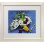 STILL LIFE OF VEGETABLES, AN OIL BY MARION DRUMMOND