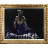 THE PURPLE DRESS, AN OIL BY MARION DRUMMOND