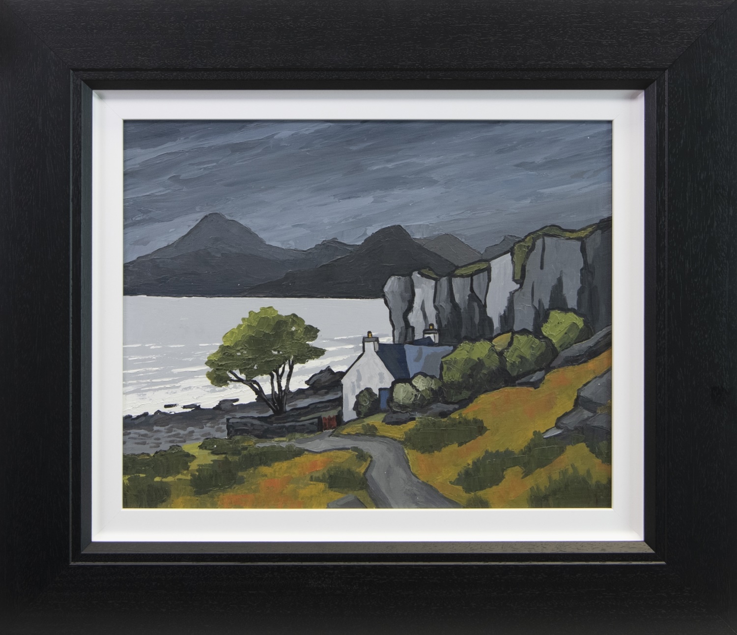 THE CUILLINS FROM ELGOL, AN OIL BY DAVID BARNES