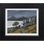 THE CUILLINS FROM ELGOL, AN OIL BY DAVID BARNES