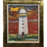 TO THE LIGHTHOUSE, AN OIL BY JOHN BELLANY