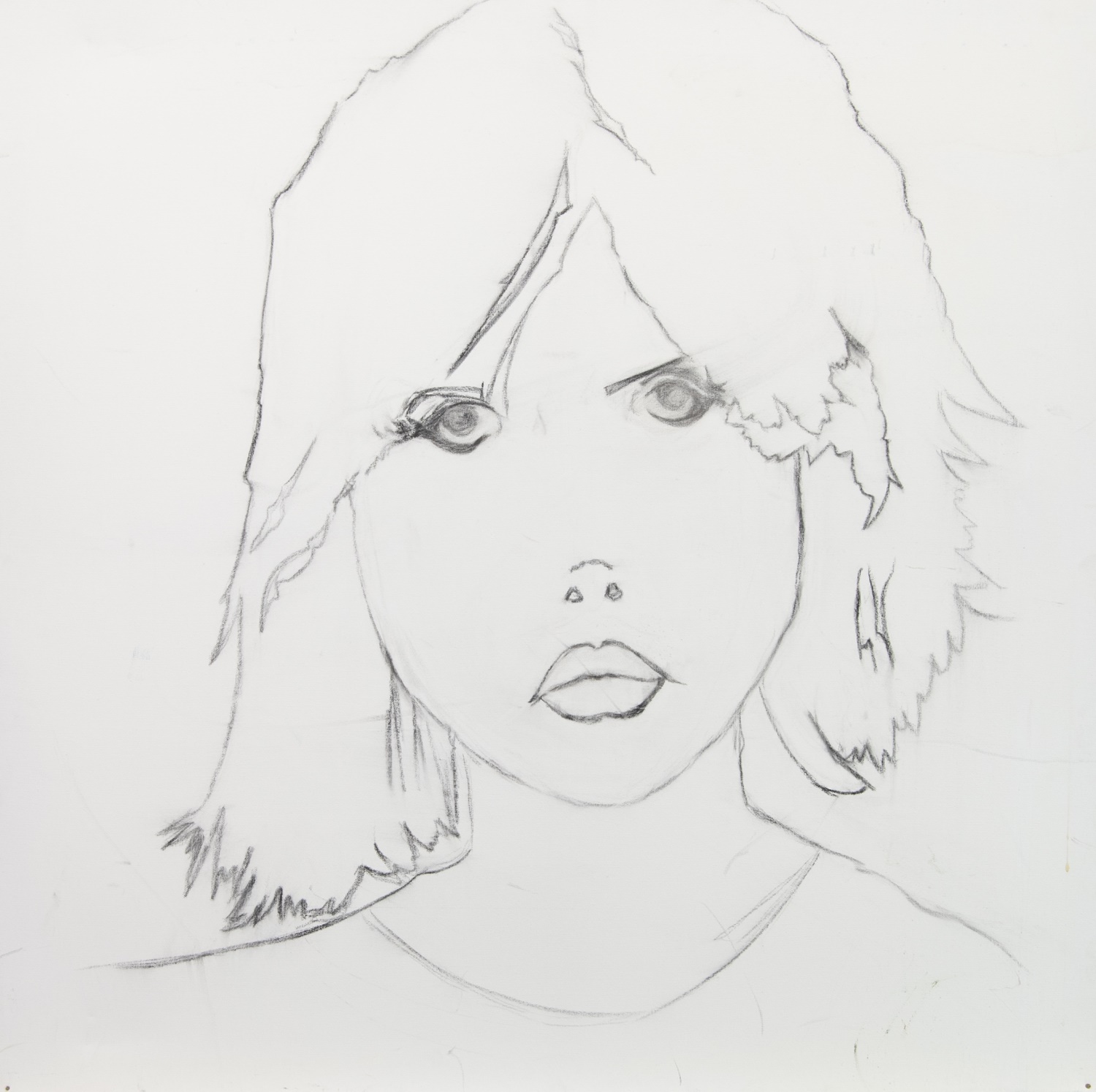 A CHARCOAL PORTRAIT OF DEBBIE HARRY BY ED SPITERI