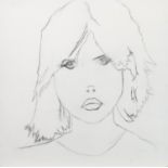 A CHARCOAL PORTRAIT OF DEBBIE HARRY BY ED SPITERI