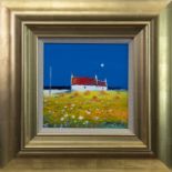 RED ROOF, ISLE OF TIREE, AN OIL BY JOLOMO